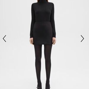 Theory high waist mini skirt in wool and cashmere